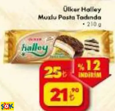 ÜLKER HALLEY MUZLU PASTA TADINDA